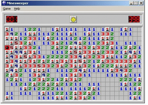 Loss in minesweeper