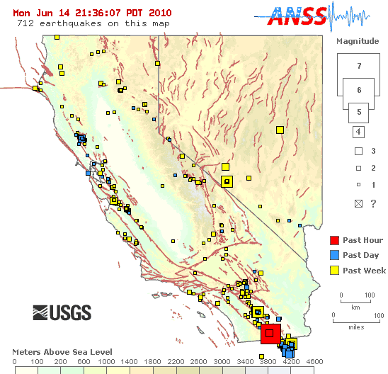 Earthquake in California June 14, 2010